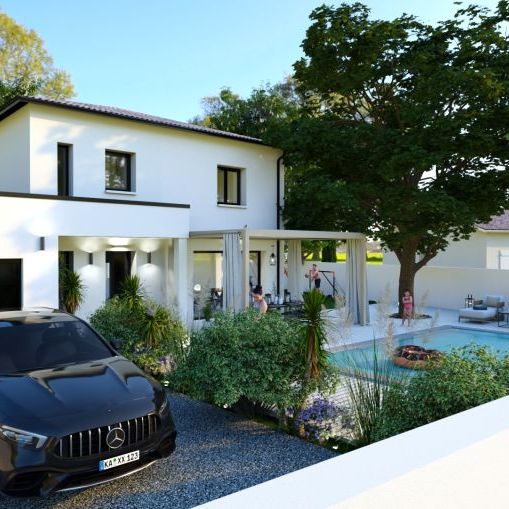 maison à étage de 145m2 avec garage de 17m2 4 chambres dont une suite parentale une pièces de vie de 52m2 avec cuisine ouverte sur un terrain de 1000m2 à aix en provence