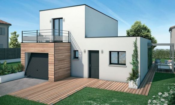 Maison neuve 4 pièces et garage sur terrain de 300m2