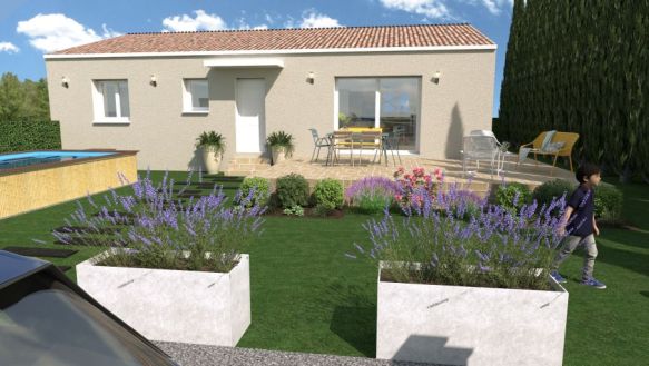 Villa de 68m2 sur une parcelle de 310m2 idéalement située