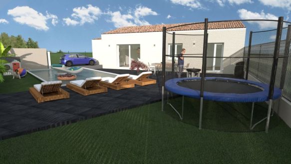 Maison neuve de 96 m² avec garage sur terrain de 422 m² à Istres, proche commodités et écoles