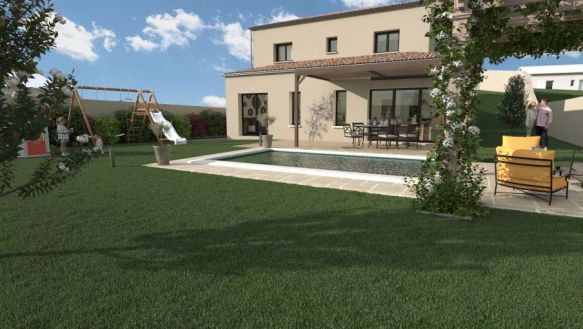 Villa 120 M² à étage sur un grand terrain à Sorgues