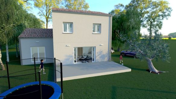 Maison neuve traditionnelle à Velaux de 94 m² avec 3 chambres, garage et terrain de 455 m² proche des écoles et transports