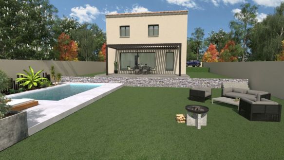 Maison neuve 84 m² avec terrain viabilisé de 354 m² à Entressen, proche commodités et écoles