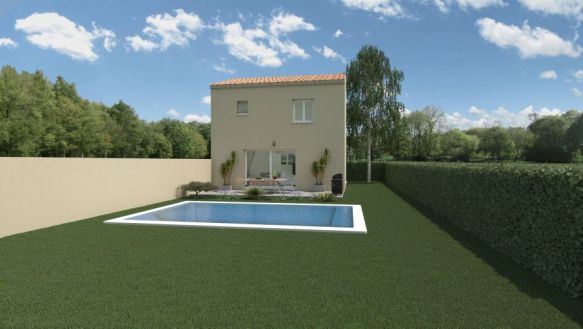 Maison neuve à étage de 84 m² à Fontvieille – Terrain viabilisé de 341 m²