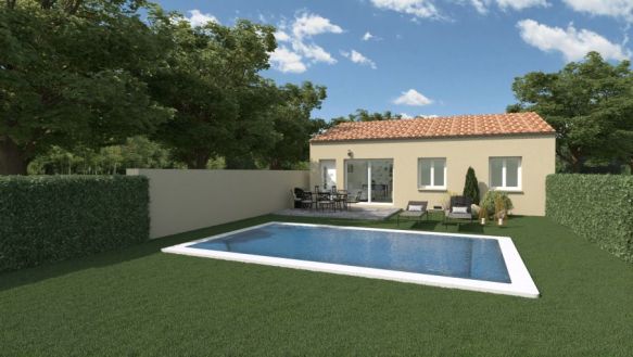 Maison neuve plain-pied à Fontvieille (13990) – 3 chambres sur terrain de 310 m², proche commodités et écoles