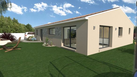 Superbe villa de plain pied T4 avec terrain 650m²